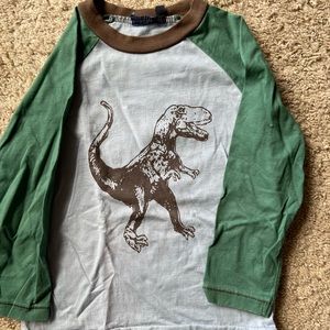 Mini Boden FALL Dinosaur long sleeve tee size 5/6